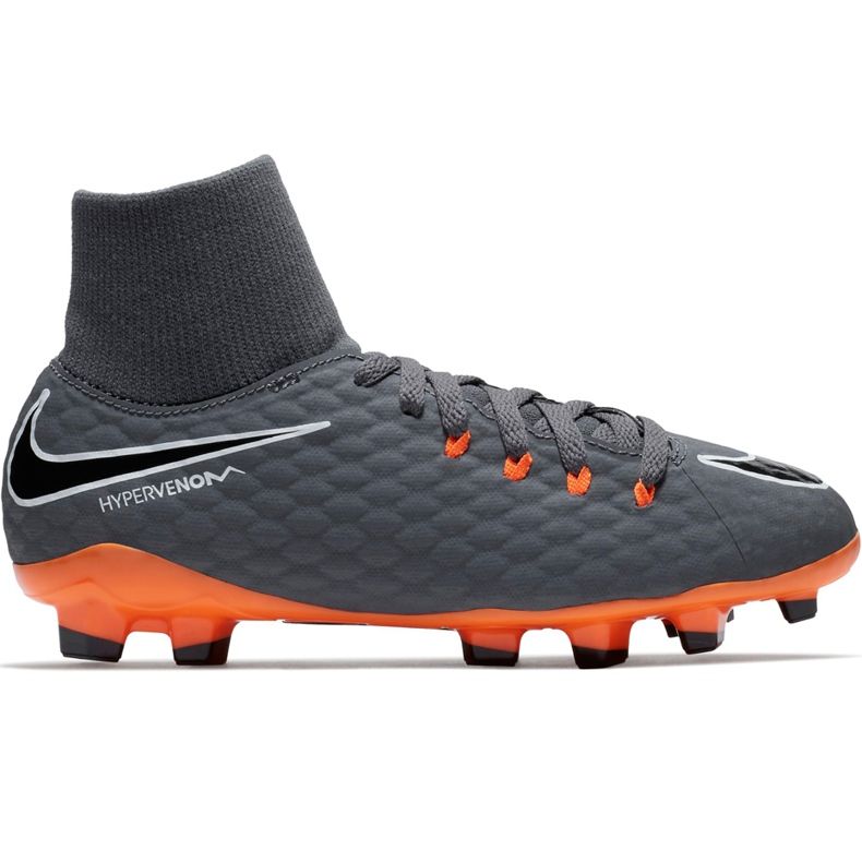 Nike Hypervenom Phantom 3 Academy Df Fg Jr AH7287 081 scarpe da calcio multicolore grigio