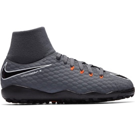 Nike Hypervenom Phantom X 3 Academy Df Tf Jr AH7293 081 scarpa da calcio multicolore grigio