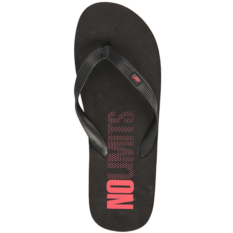 Pantofole da uomo 4F rosse H4L18 KLM001 nero