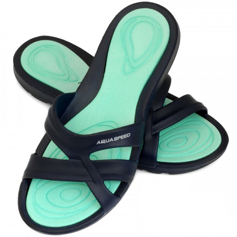 Ciabatte da piscina donna Aqua-speed Panama col.10 blu navy