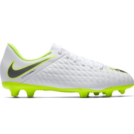 Nike Hypervenom 3 Club Fg Jr AJ4146 107 scarpe da calcio bianca bianca