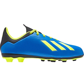 Scarpe da calcio Adidas X 18.4 FxG Jr DB2419 multicolore blu