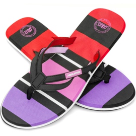 Ciabatte da piscina donna Aqua-speed Marina 07 nero rosso rosa