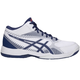 Asics Gel-Task Mt B703Y 100 scarpe da pallavolo uomo bianca blu navy bianca
