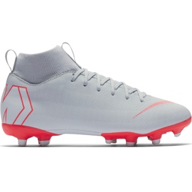 Nike Mercurial Superfly 6 Academy Mg Jr AH7337 060 scarpe da calcio grigio argento