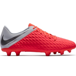Scarpa da calcio Nike Hypervenom Phantom 3 Club Fg Jr AJ4146 600 multicolore rosso