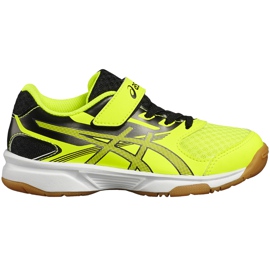 Asics Upcourt 2 Ps C735Y 0795 scarpe da pallavolo per bambini giallo