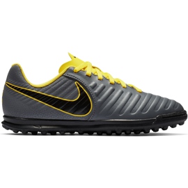 Nike Tiempo Legend 7 Club Tf Jr AH7261 070 scarpe da calcio nero grigio