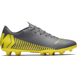 Nike Mercurial Vapor 12 Club Mg AH7378 070 scarpe da calcio grigio, giallo grigio