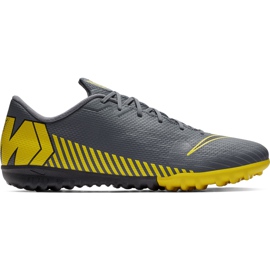 Nike Mercurial Vapor X 12 Academy Tf AH7384 070 scarpe da calcio nero grigio