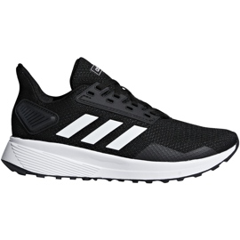 Adidas Duramo 9 K scarpe da bambino nere e bianche BB7061 bianca nero