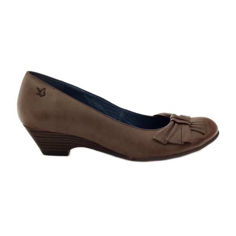 Décolleté da donna con fiocco Caprice 22307 marrone multicolore