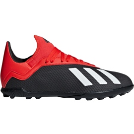 Scarpe da calcio Adidas X 18.3 Tf Jr BB9402 nero nero
