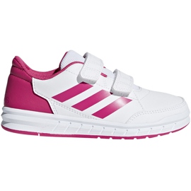 Adidas AltaSport Cf K scarpe da bambino bianche e rosa D96828 bianco