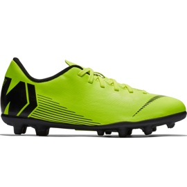 Scarpa da calcio Nike Mercurial Vapor 12 Club Mg Jr AH7350 701 multicolore verde