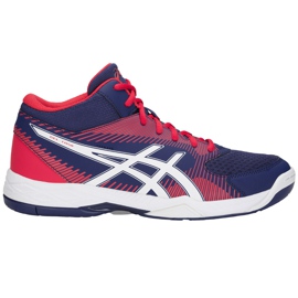 Asics Gel-Task Mt B703Y-400 scarpe da pallavolo uomo bianco, rosso, blu navy blu navy