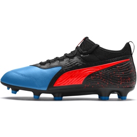 Scarpe da calcio Puma One 19.3 Fg Ag nero-blu 105486 01
