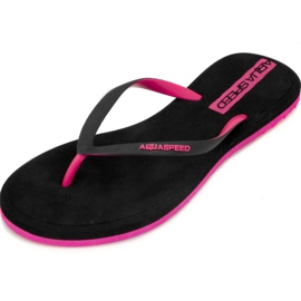 Ciabatte da piscina donna Aqua-speed Genoa col.37 nero rosa