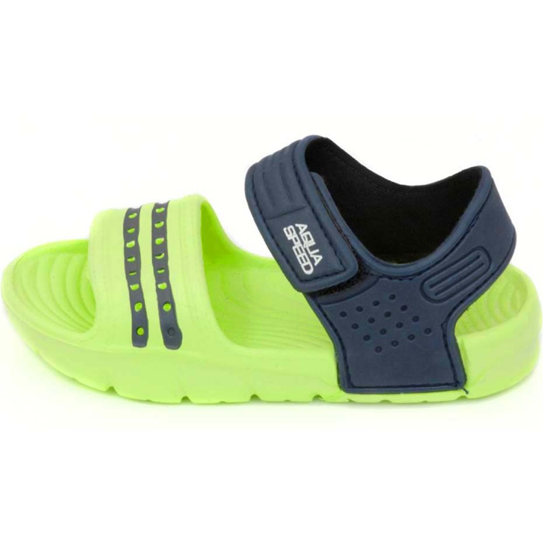 Ciabatte da piscina per bambini Aqua-speed Noli, verde e blu navy col.84