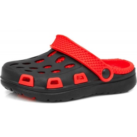 Ciabatte da piscina per bambini Aqua-speed Silvi, col 31, nere e rosse nero rosso