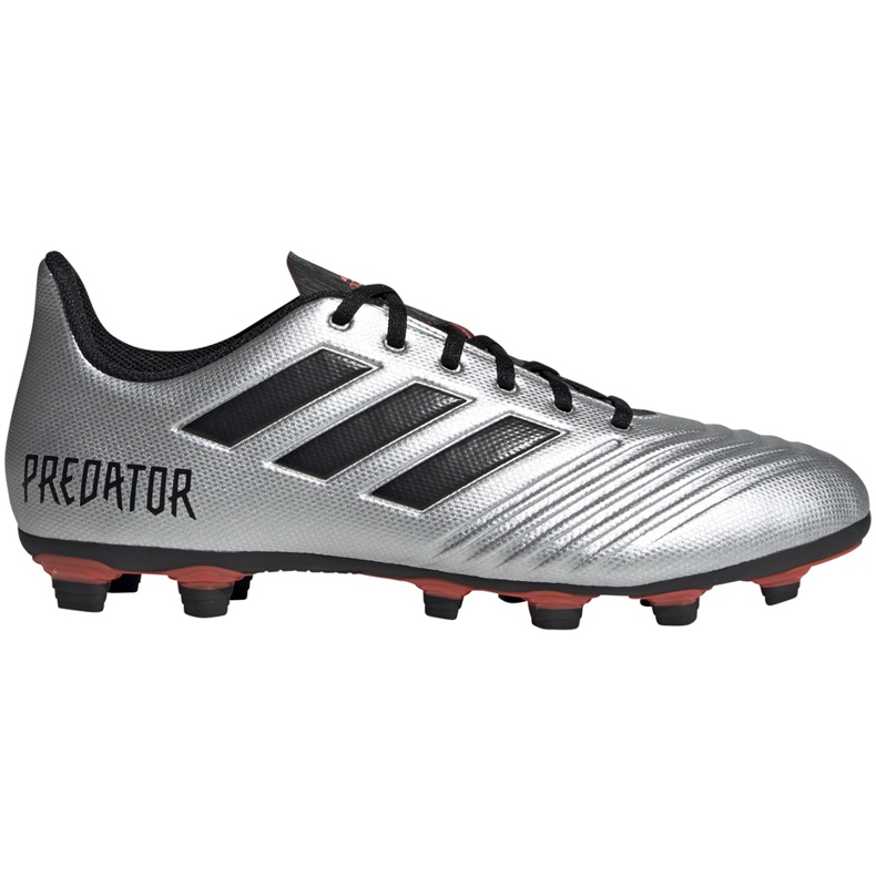 Scarpe da calcio adidas Predator 19.4 FxG argento F35597 d'argento