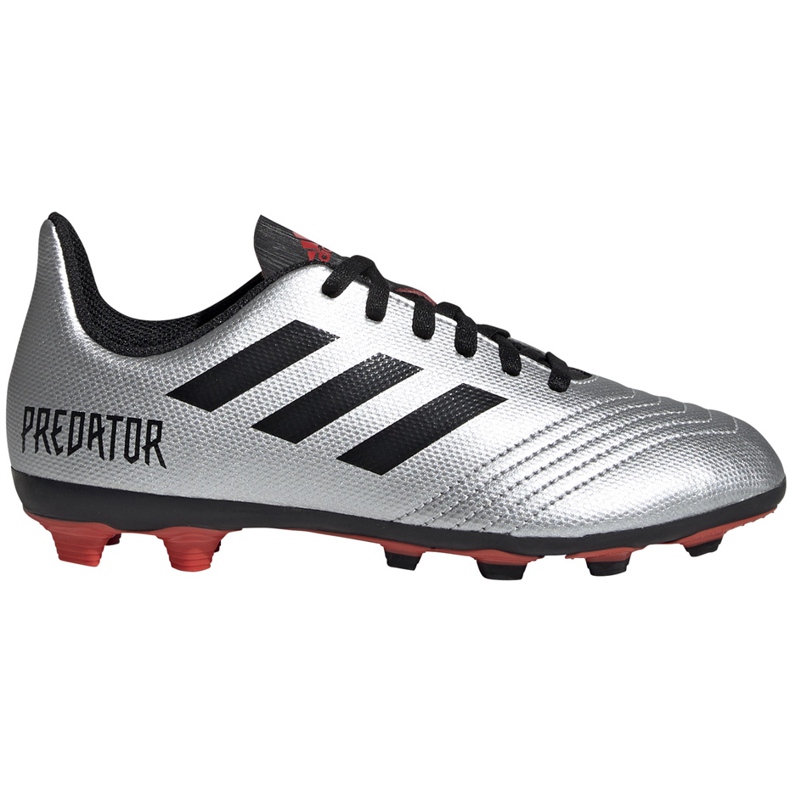 Scarpe da calcio adidas Predator 19.4 FxG Jr argento G25822 multicolore d'argento