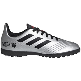 Scarpe da calcio adidas Predator 19.4 Tf Jr argento G25825 multicolore d'argento