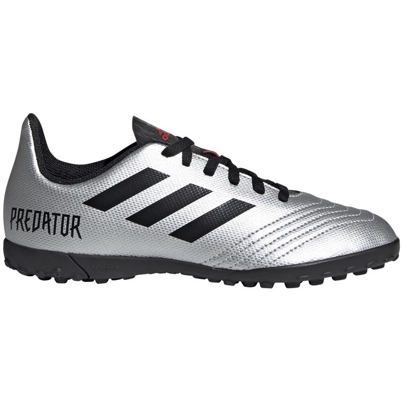 Scarpe da calcio adidas Predator 19.4 Tf Jr argento G25825 multicolore d'argento