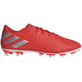 Scarpe da calcio adidas Nemeziz 19.4 FxG rosse F34393 rosso rosso