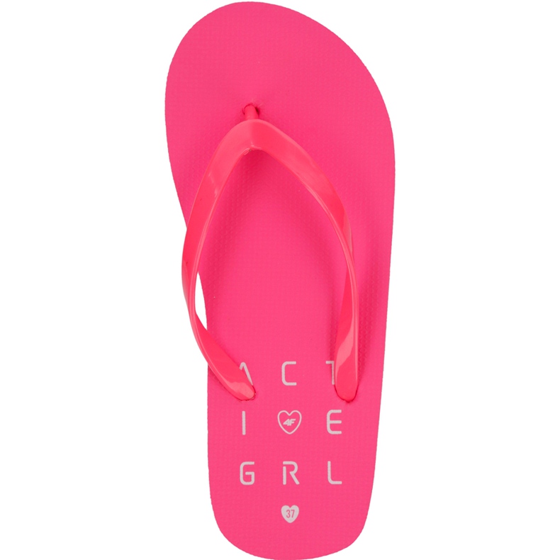 Ciabatte da bambina 4F J4L19 JKLD201 63N corallo neon rosa