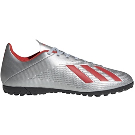 Scarpe da calcio adidas X 19.4 Tf argento F35344 multicolore d'argento