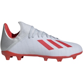 Scarpe da calcio adidas X 19.3 Fg Jr argento F35365 multicolore d'argento