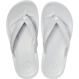 Pantofole Crocs Crocband Flip grigio chiaro bianco 11033 00J