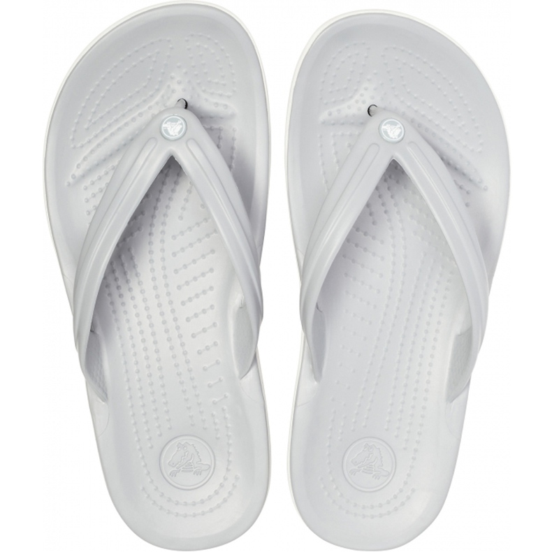 Pantofole Crocs Crocband Flip grigio chiaro bianco 11033 00J