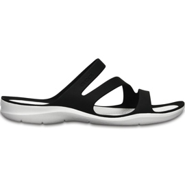 Pantofole da donna Crocs Swiftwater Sandal W bianco e nero 203998 066 bianca