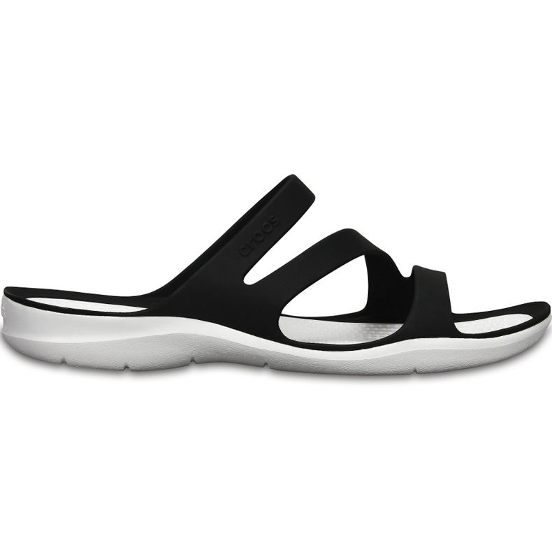 Pantofole da donna Crocs Swiftwater Sandal W bianco e nero 203998 066 bianca