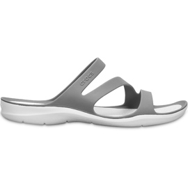 Crocs Pantofole Donna Swiftwater Sandal W Grigio-Bianco 203998 06X