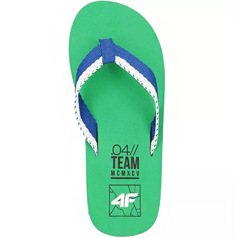 Pantofole da uomo 4F verde H4L19 KLM002 41S bianca blu
