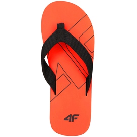 Ciabatte 4F da uomo arancioni H4L19 KLM003 70S nero arancia