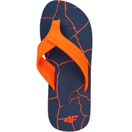 Pantofole da uomo 4F blu navy scuro H4L19 KLM004 30S arancia