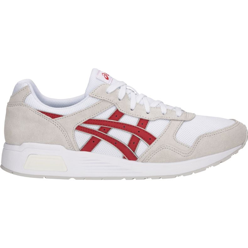 Asics Lyte Trainer bianco e rosso 1201A006 101 scarpe da uomo bianca