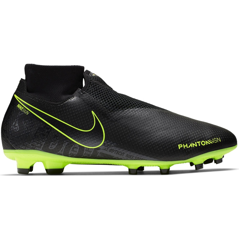 Nike Phantom Vsn Pro Df Fg AO3266 007 scarpe da calcio nero nero