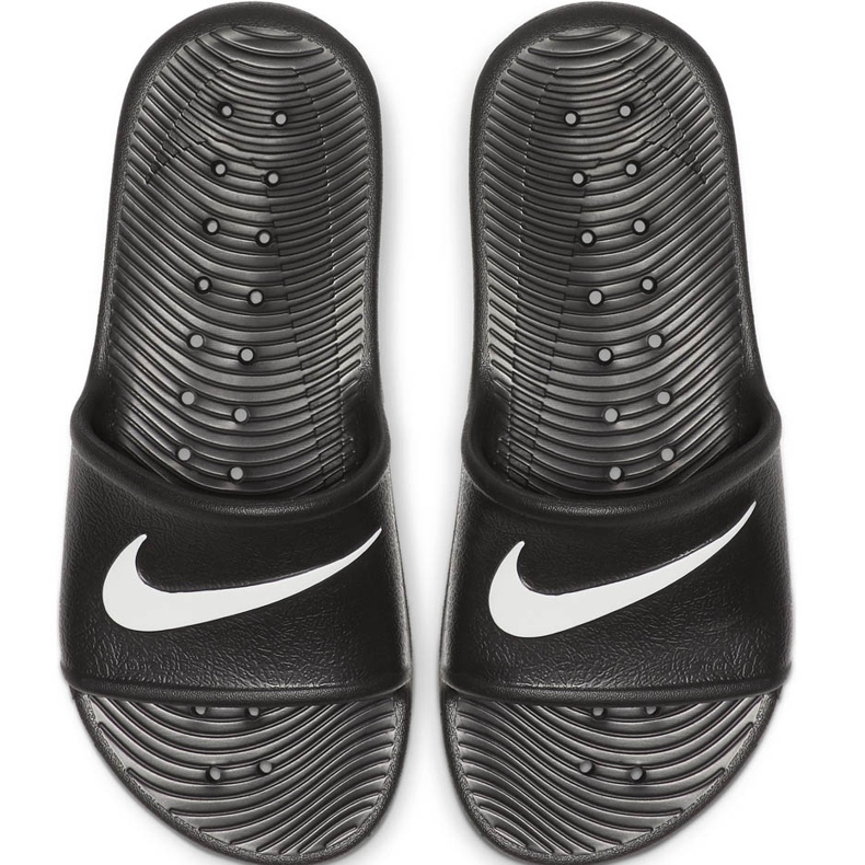 Nike Kawa Shower GS / PS pantofole nere BQ6831 001 bianca nero