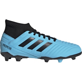Scarpe calcio adidas Predator 19.3 Fg Junior blu e nere G25796 multicolore