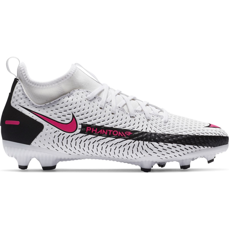 Nike Phantom Gt Academy Df FG / MG Junior CW6694 160 scarpe da calcio bianca bianca