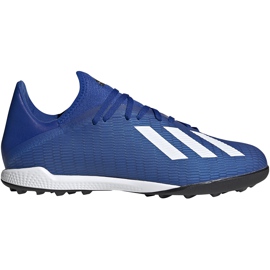 Scarpe da calcio Adidas X 19.3 Tf EG7155 blu blu