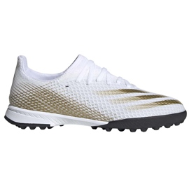 Scarpe da calcio Adidas X GHOSTED.3 Tf Junior EG8214 bianca grigio
