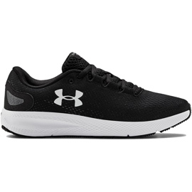 Under Armour Ua W Charged Pursuit 2 scarpe da donna nere e bianche 3022604 001 nero