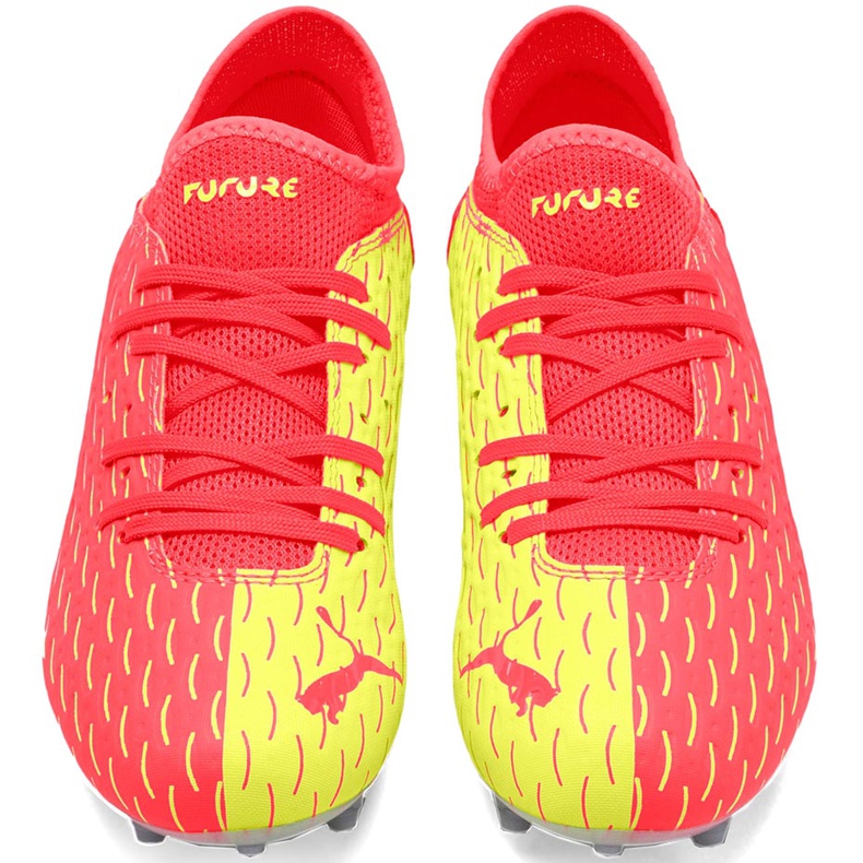 Puma Future 5.4 Osg Fg Ag 105949 01 scarpe da calcio per bambini rosso giallo