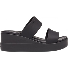 Pantofole da donna Crocs Brooklyn Mid Wedge W nere 206 219 060 nero